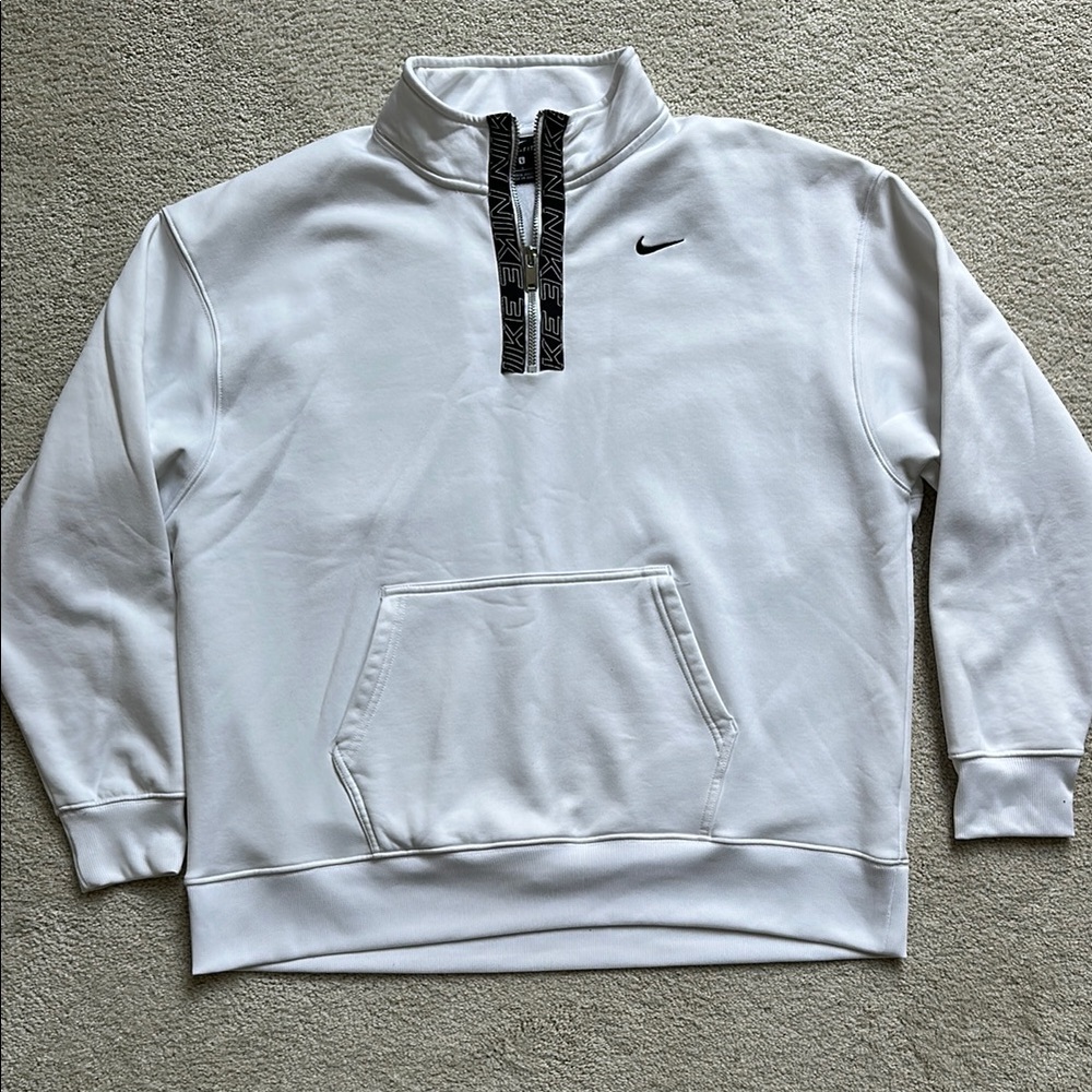 Nike  women’s White Quarter-Zip Sweatshirt
